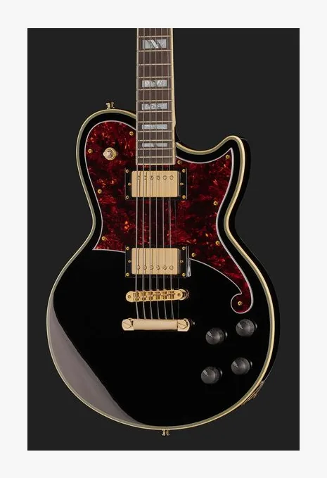 DAngelico DLX Atlantic Bariton Solid BLK, selettore pickup e jack di uscita
