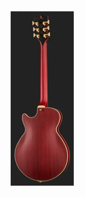 DAngelico DLX SS Barit. Satin Trans Wine, manico e tastiera visti di lato