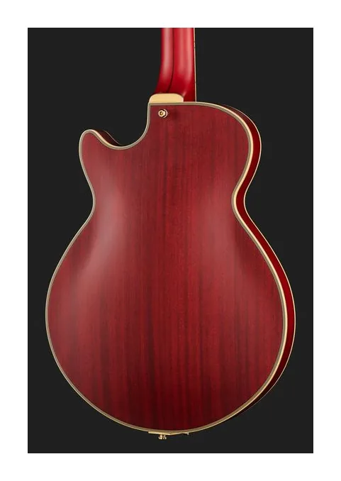 DAngelico DLX SS Barit. Satin Trans Wine, manico e tastiera visti di lato