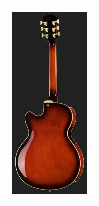 DAngelico Excel 16 Amaretto Burst, pickup e manopole dei controlli