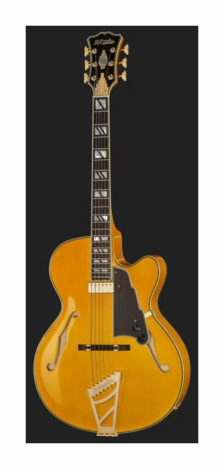 DAngelico Excel 16 Amber, curve del body viste dall'alto