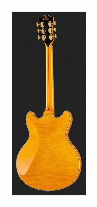 DAngelico Excel DC Vintage Natural, selettore pickup e jack di uscita