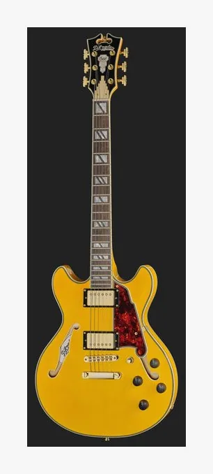 DAngelico Excel Mini DC Amber, curve del body viste dall'alto