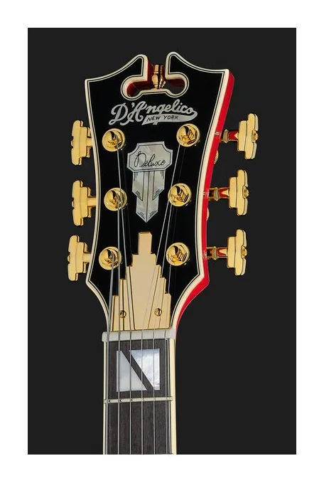 DAngelico Excel Mini DC Trans Cherry 25, ponte e meccaniche di intonazione