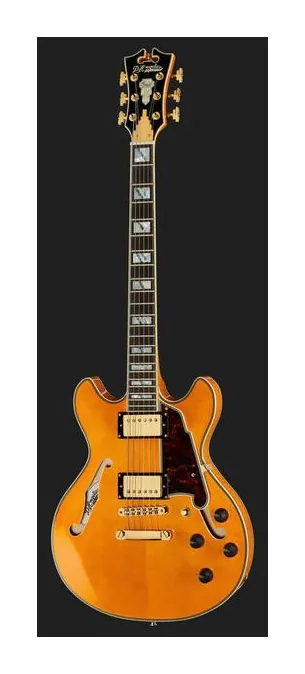 DAngelico Excel Mini DC Vintage Natural, curve del body viste dall'alto