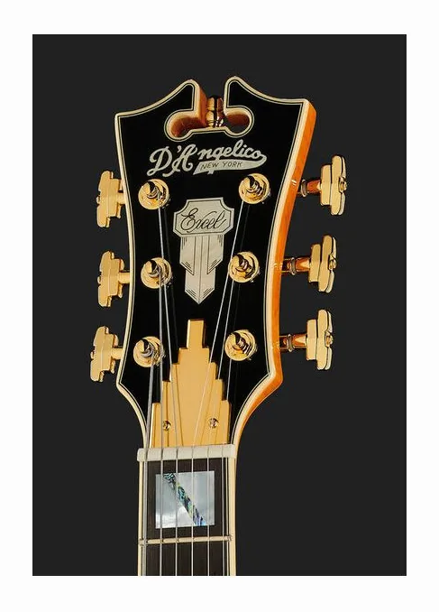 DAngelico Excel Mini DC Vintage Natural, selettore pickup e jack di uscita