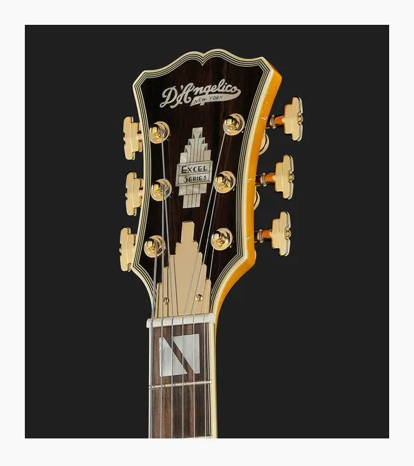 DAngelico Excel SS Soho Amber, manico e tastiera visti di lato