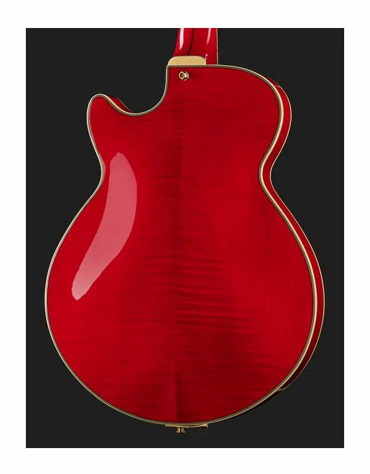 DAngelico Excel SS Soho Dark Cherry Burs, curve del body viste dall'alto