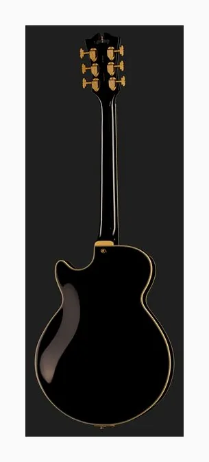DAngelico Excel SS Solid Black, corpo e verniciatura in primo piano