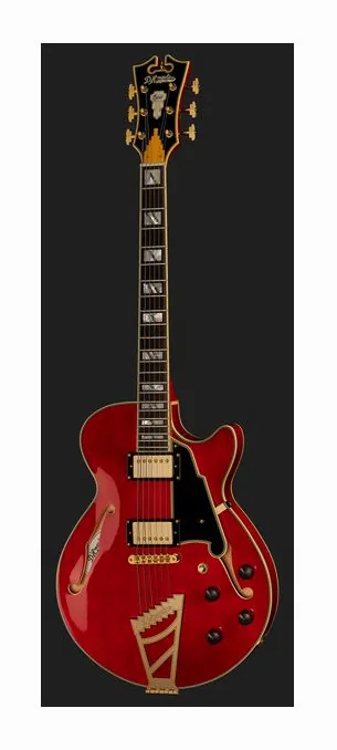 DAngelico Excel SS Trans Cherry, pickup e manopole dei controlli