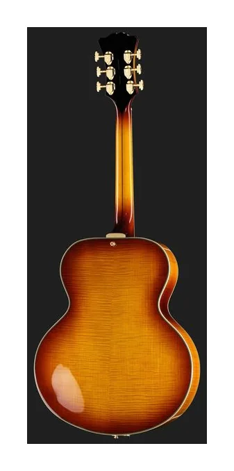 DAngelico Excel Style B Dark Iced Tea, curve del body viste dall'alto