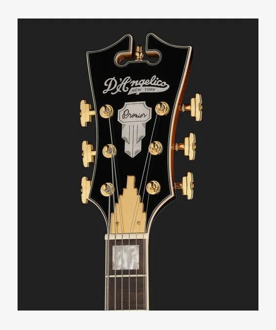 DAngelico Premier EXL1 Brown Burst, curve del body viste dall'alto