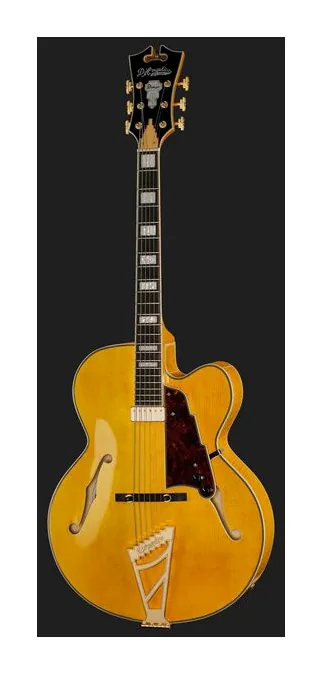 DAngelico Premier EXL1 Honey Blonde, manico e tastiera visti di lato