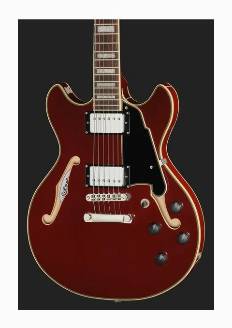 DAngelico Premier Mini DC Burnt Red, capotasto e prime posizioni della tastiera