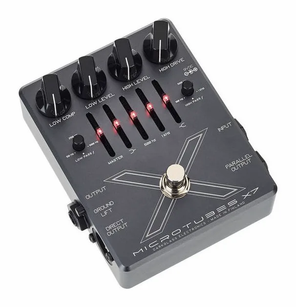 Darkglass Microtubes X7, manopole viste dall'alto