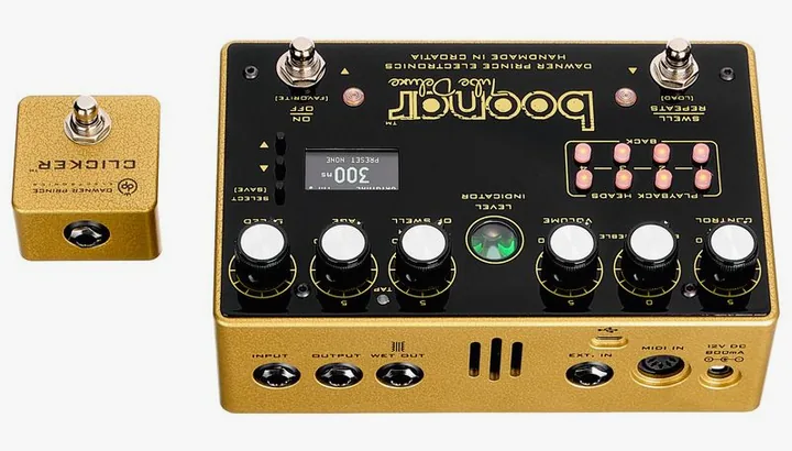 Dawner Prince Boonar Tube Deluxe Echo, led e interruttore a pedale