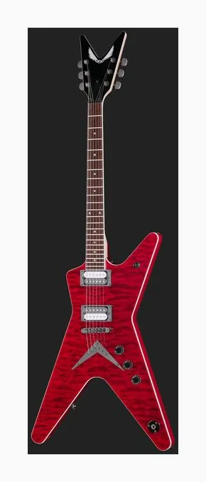 Dean Guitars MLX Quilt Maple Scary Cherry, profilo laterale del corpo