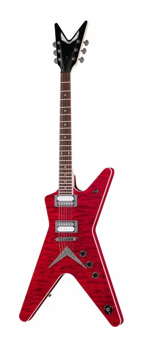 Dean Guitars MLX Quilt Maple Scary Cherry fotografato frontalmente