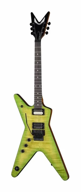 Dean Guitars ML 79 Fld Flame Dunc Slime LH fotografato frontalmente