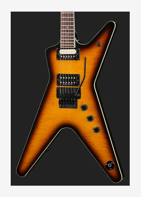 Dean Guitars ML 79 Fld Flame Top Duncan TBZ, capotasto e prime posizioni della tastiera