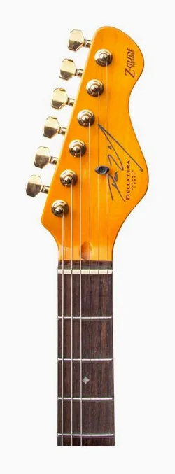 Dean Zelinsky Private Label Dellatera ATW Walnut Burst, manico e tastiera visti di lato