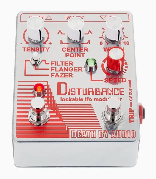 Death by Audio Disturbance, grafica del pannello superiore