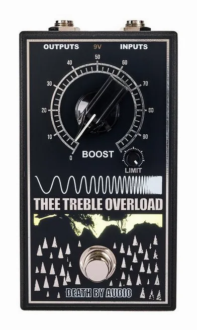 Death by Audio Thee Treble Overload Booster, connettori sul retro dell'unita