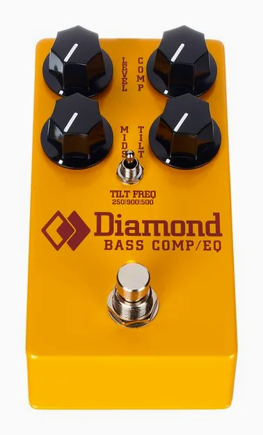 Diamond Bass Compressor EQ, led e interruttore a pedale
