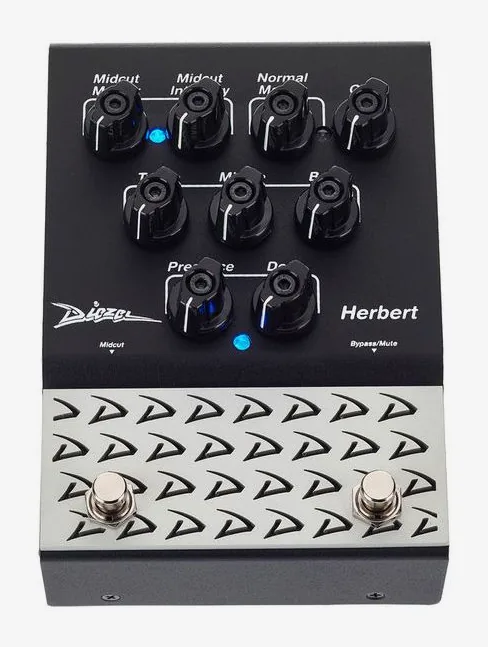 Diezel Herbert Pedal Overdr./Preamp, led e interruttore a pedale