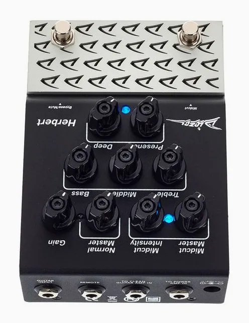 Diezel Herbert Pedal Overdr./Preamp, manopole viste dall'alto