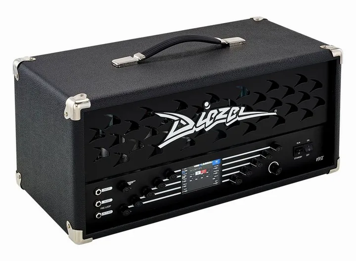 Diezel VHX EL34 Head, logo e finiture del pannello frontale