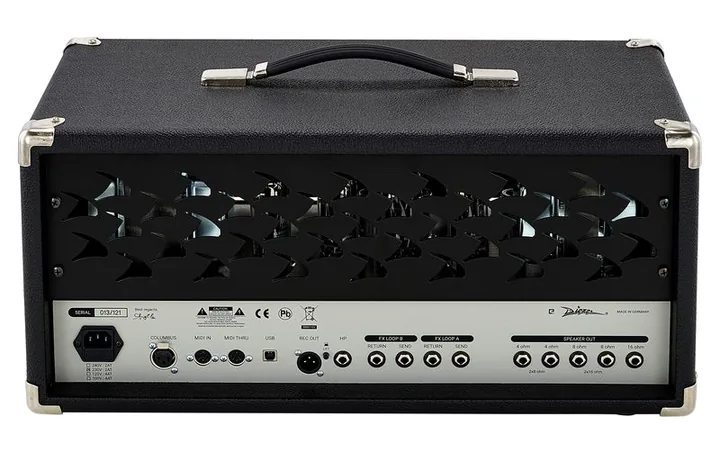 Diezel VHX EL34 Head, retro con le prese di collegamento