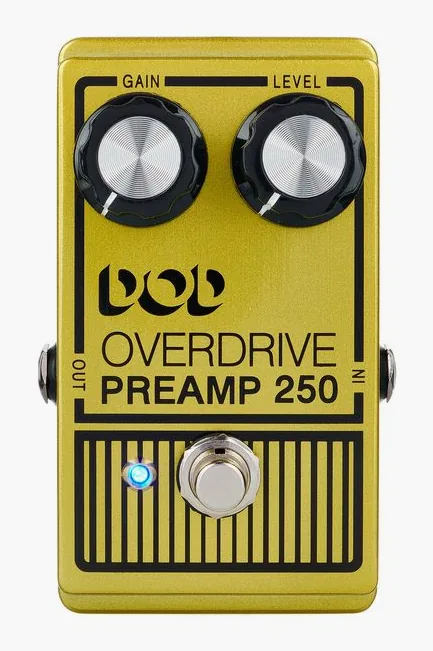 Digitech DOD Overdrive Preamp 250, ingressi e uscite laterali