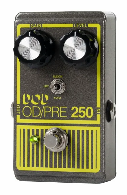 Digitech DOD Overdrive Preamp 250-X, ingressi e uscite laterali