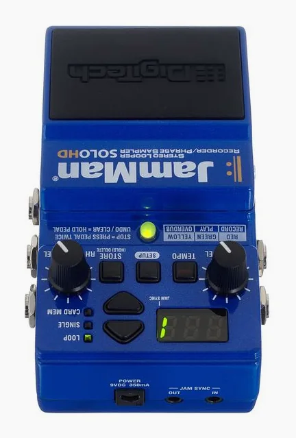 Digitech Jam Man Solo HD, footswitch in primo piano