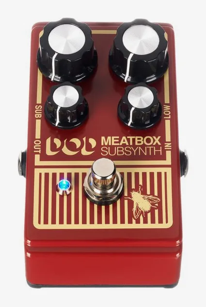 Digitech DOD Meatbox, manopole viste dall'alto