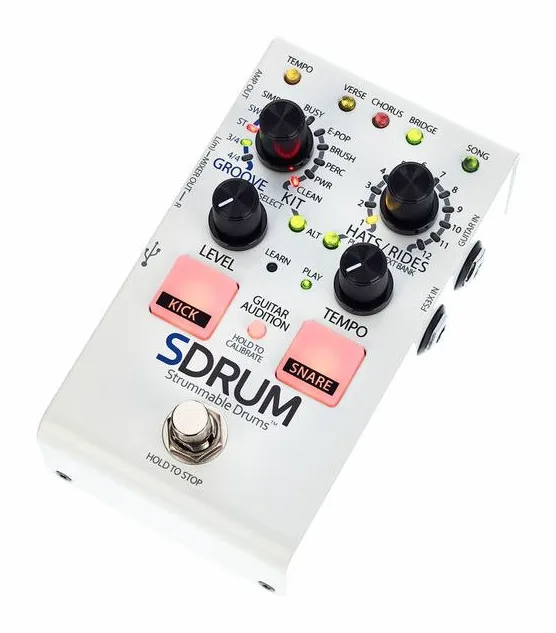 Digitech SDRUM Strummable Drums fotografato frontalmente