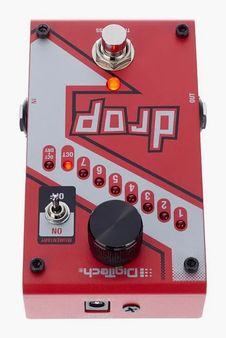 Digitech The Drop, connettori sul retro dell'unita