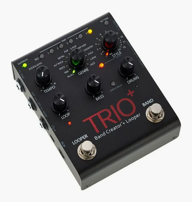 Digitech Trio+ Band Creator, led e interruttore a pedale