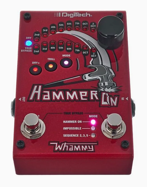 Digitech Whammy Hammer-On, footswitch in primo piano