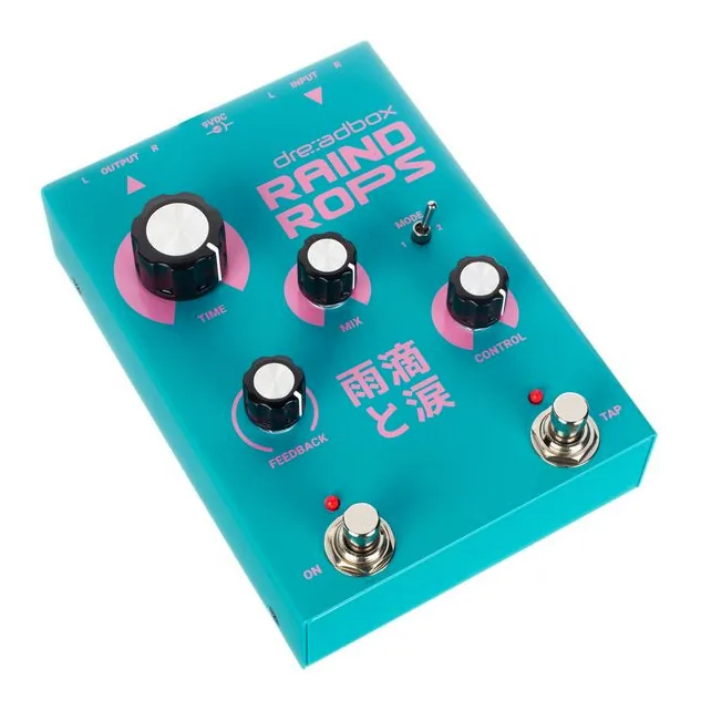 Dreadbox Raindrops Delay, Pitch, Reverb, ingressi e uscite laterali
