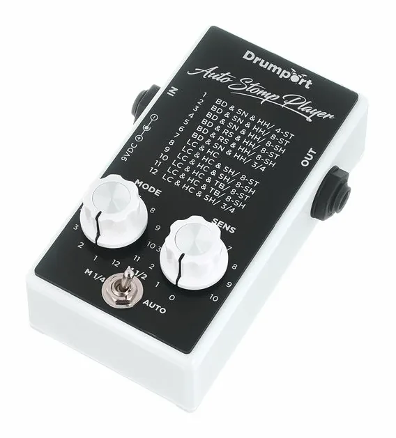 Drumport StompTech Auto Stomp Player MKII, manopole viste dall'alto