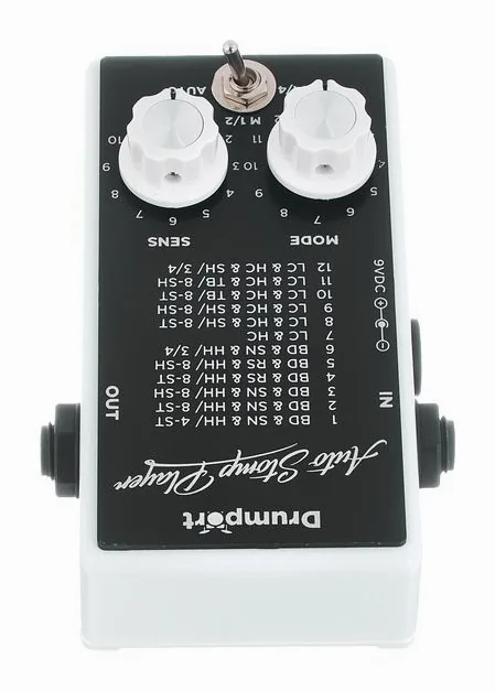 Drumport StompTech Auto Stomp Player MKII, grafica del pannello superiore