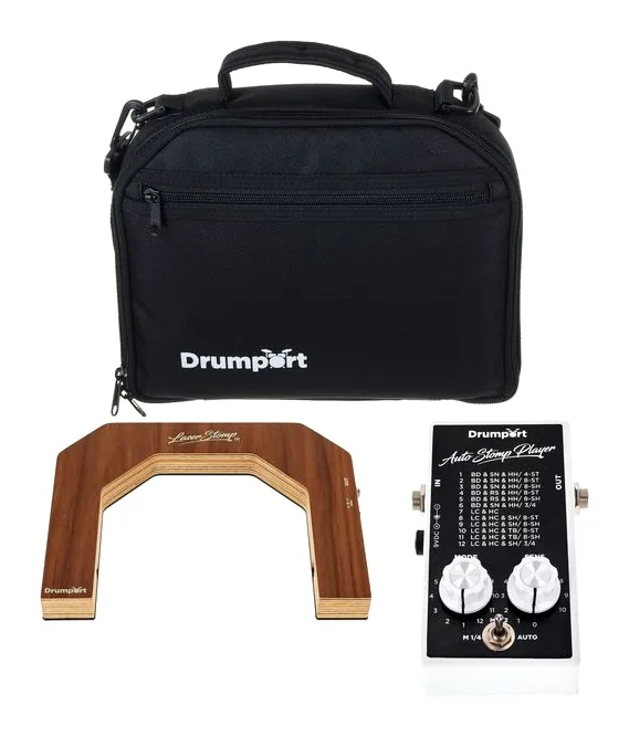 Drumport StompTech Laser Stomp Auto Stomp P. Bun. fotografato frontalmente