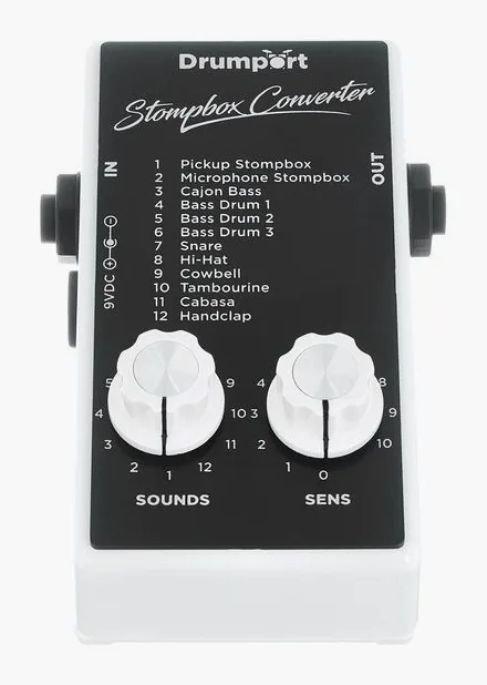 Drumport StompTech Stompbox Converter, footswitch in primo piano