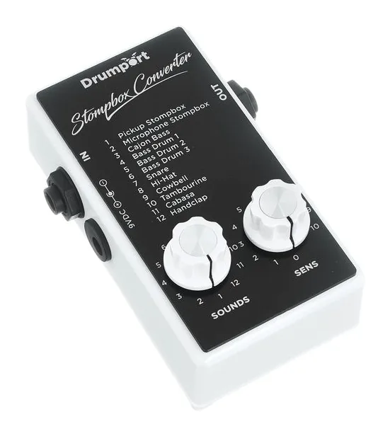 Drumport StompTech Stompbox Converter, connettori sul retro dell'unita