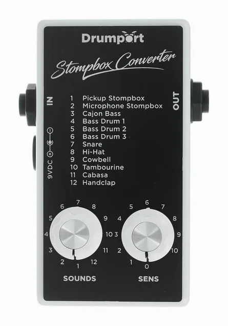 Drumport StompTech Stompbox Converter, connettori sul retro dell'unita