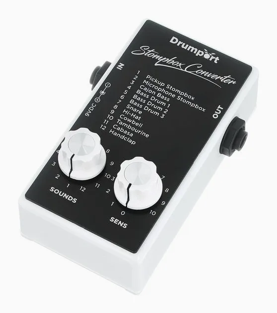 Drumport StompTech Stompbox Converter in primo piano frontale
