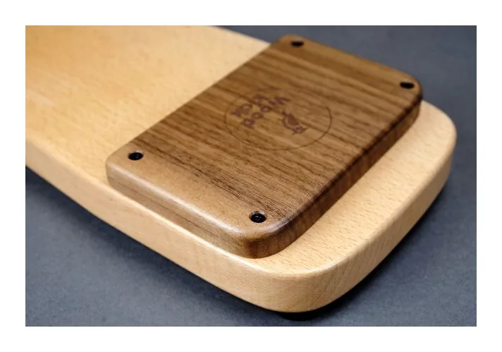 Drumport StompTech Wood Kick Beech, footswitch in primo piano