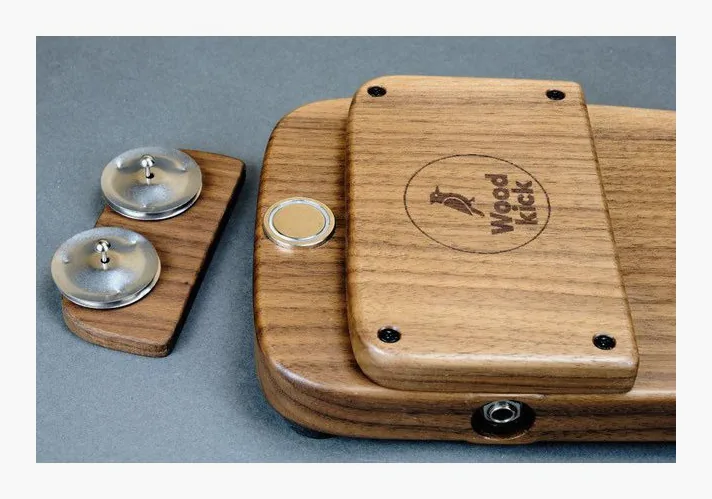Drumport StompTech Wood Kick Walnut, ingressi e uscite laterali